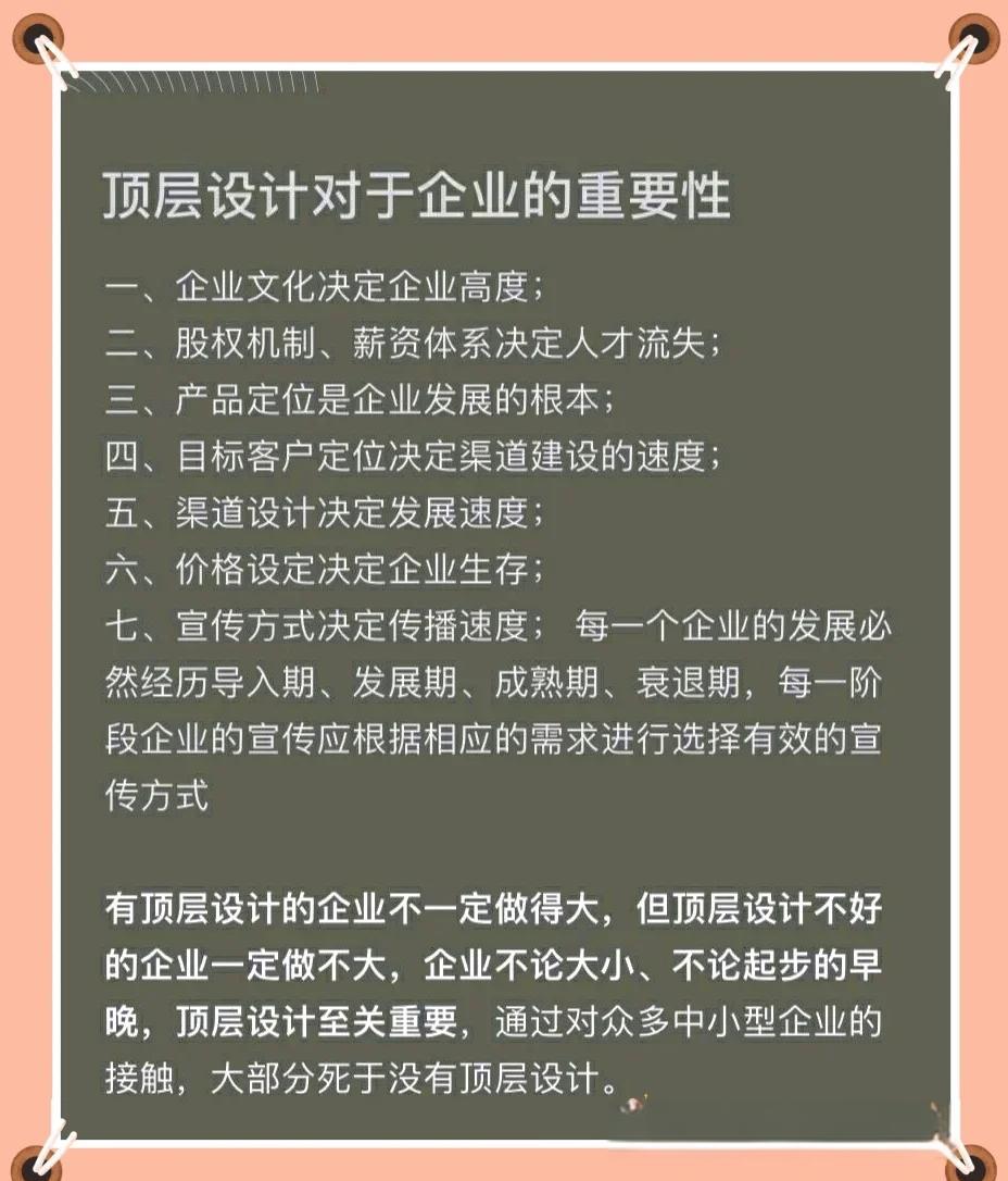 企业顶层设计服务(企业顶层设计服务内容)大同市